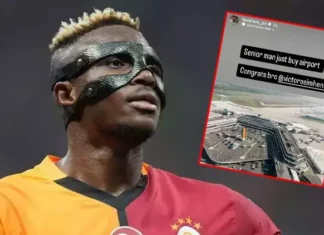 Osımhen havalimanından paylaştı