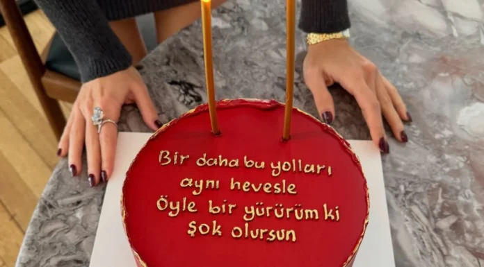 Hande Erçel’in pastasındaki mesaj gündem oldu
